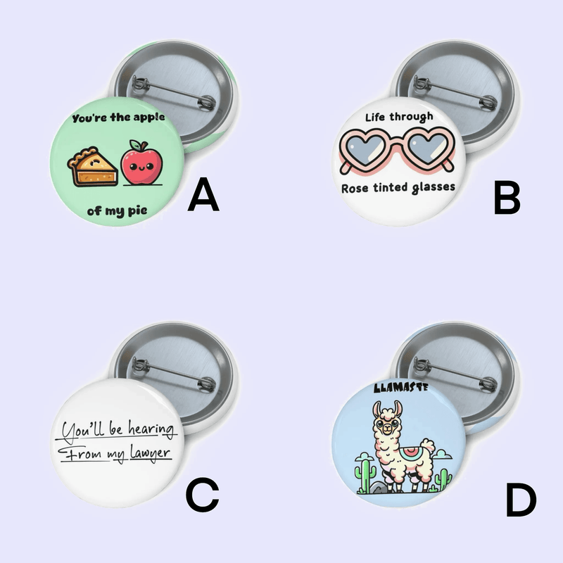 Quirky Phrase Pin Badge Bundle