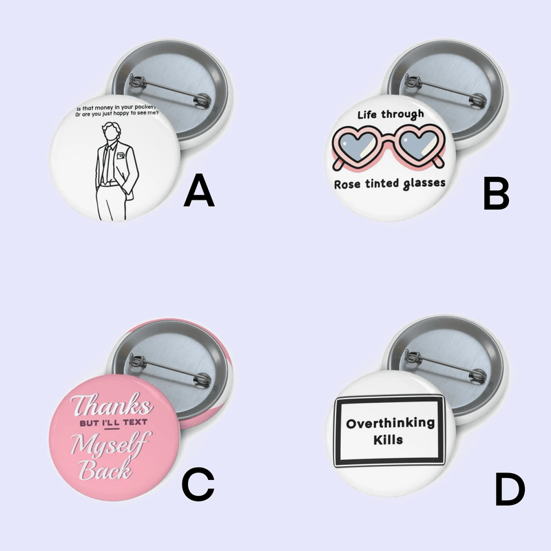 Witty & Thoughtful Pin Badge Set