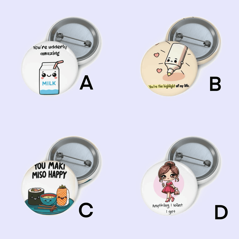 Positive Vibes Pin Badge Bundle
