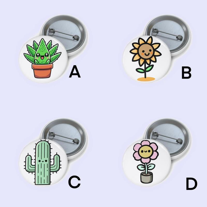Plants Pin Badge Set