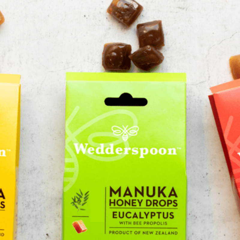 Wedderspoon Manuka Honey Drops – Eucalyptus (20 Drops)