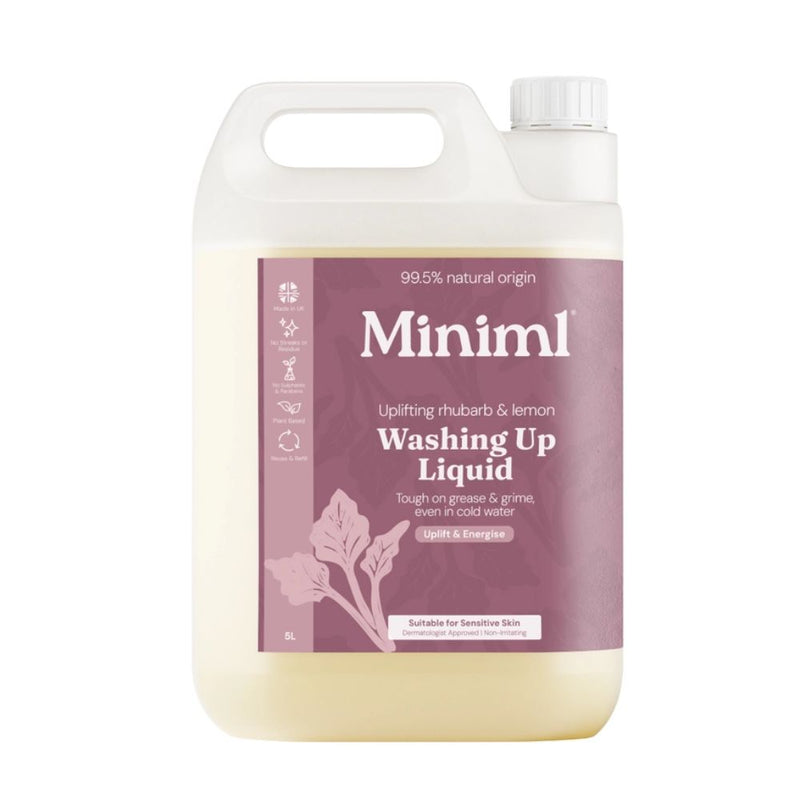 Uplifting Rhubarb & Lemon Washing Up Liquid – 5L Eco Refill