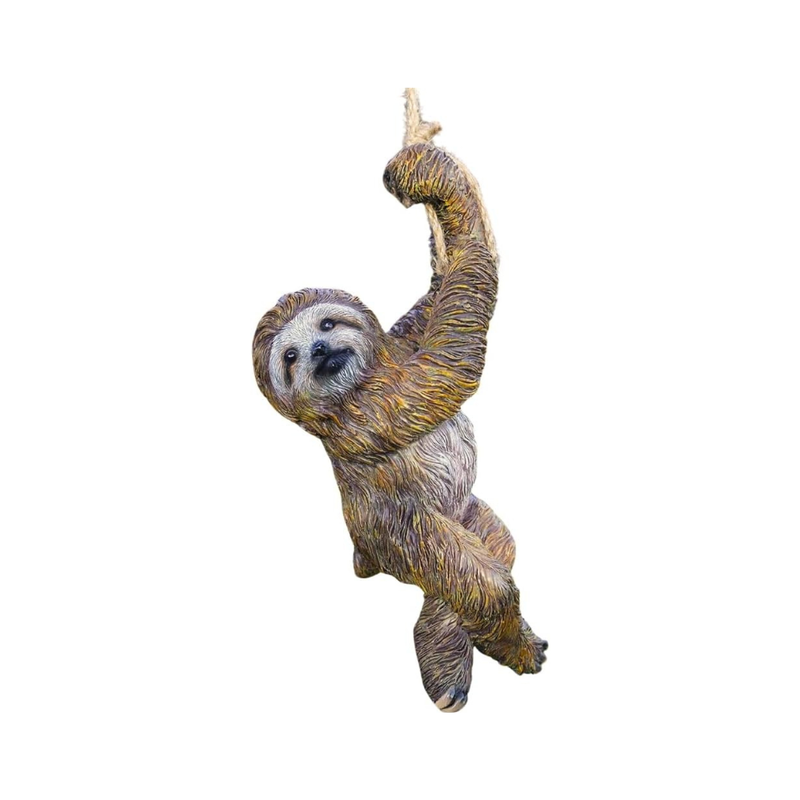 Swinging Resin Sloth Garden Ornament