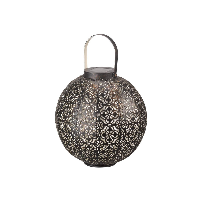 Moroccan Solar Powered LED Hanging Lantern