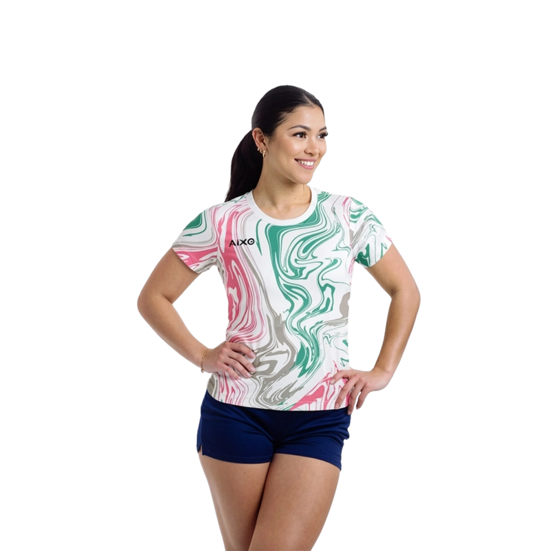 Aixo Chrome 3 Womens T-Shirt - White