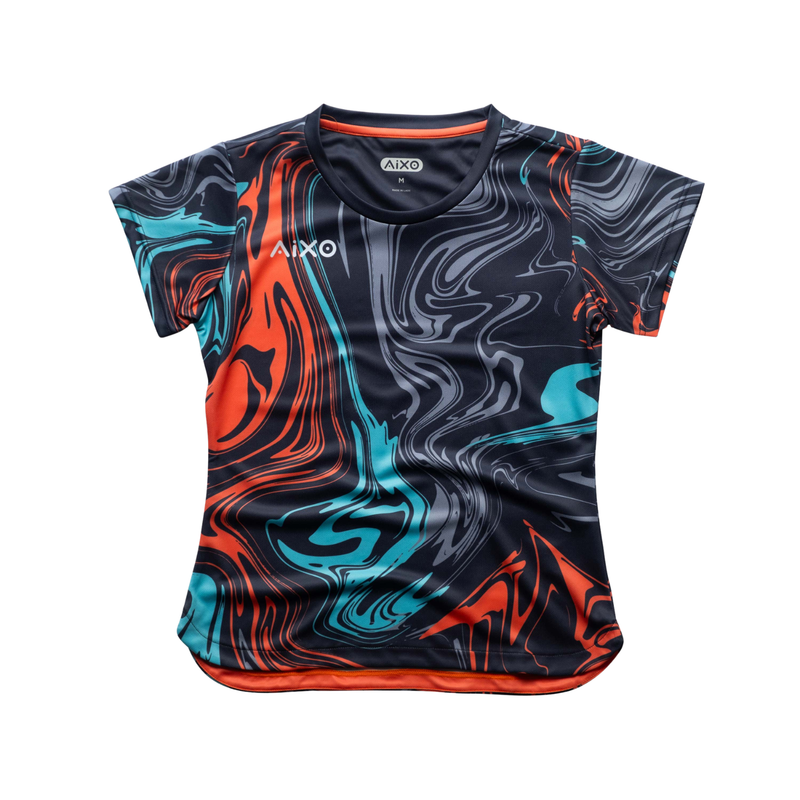 Aixo Chrome Womens T Shirt Graphite