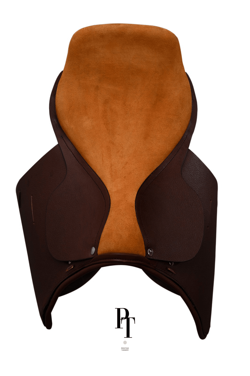 The Valencia - Polo Saddle in Dark Brown & Signature Orange