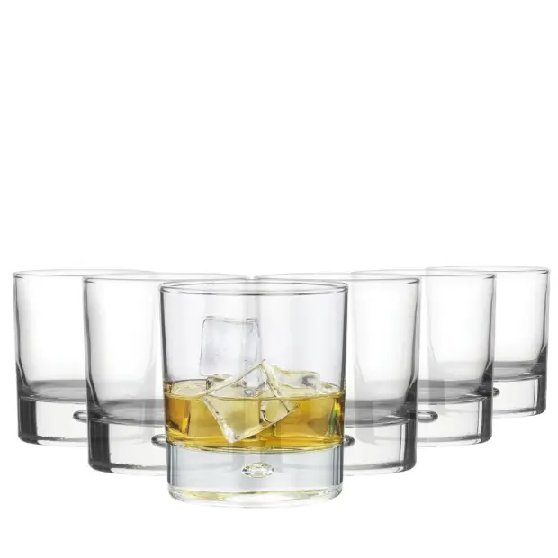 Krosno Bubble Based Whisky Tumblers - 330ml - Set of 6