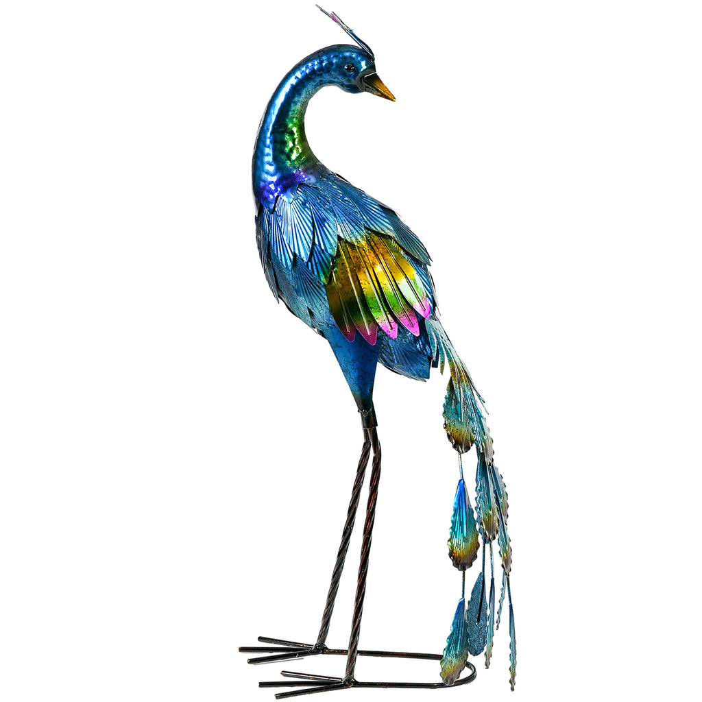 Outsunny Peacock Statue Sculptures for Decorations and Gifts, Steel 25.94