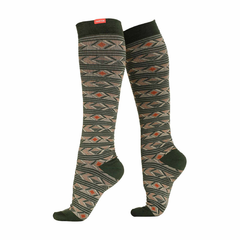 1 Pack Wide Calf Cotton Graduated Compression Socks | 15-20 mmHg