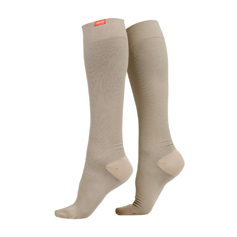 1 Pack Wide Calf Moisture Wicking Nylon Graduated Compression Socks | 15-20 mmHg