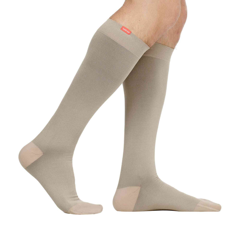 1 Pack Wide Calf Moisture Wicking Nylon Graduated Compression Socks | 15-20 mmHg