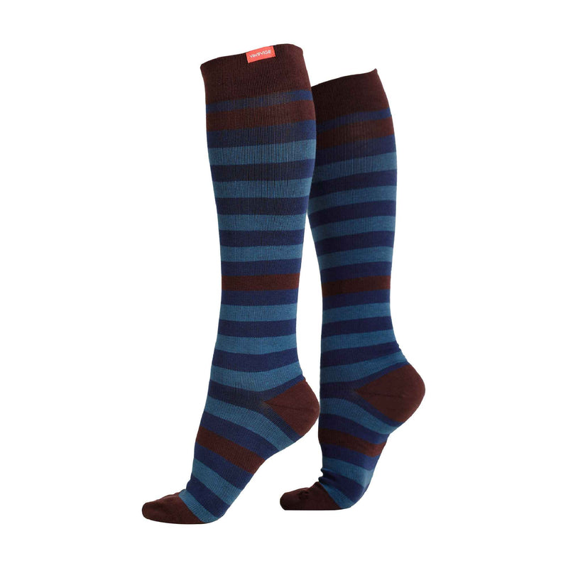 1 Pack Wide Calf Cotton Graduated Compression Socks | 20-30 mmHg