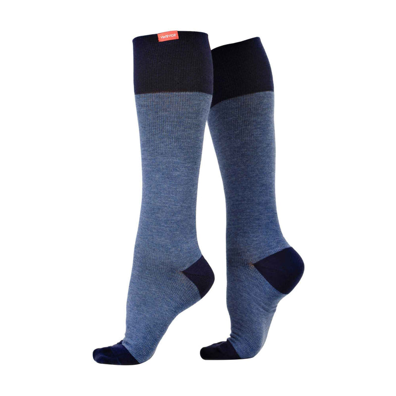 1 Pack Wide Calf Cotton Graduated Compression Socks | 20-30 mmHg