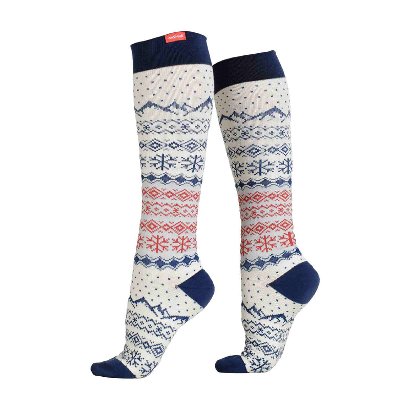 1 Pack Wide Calf Cotton Graduated Compression Socks | 20-30 mmHg
