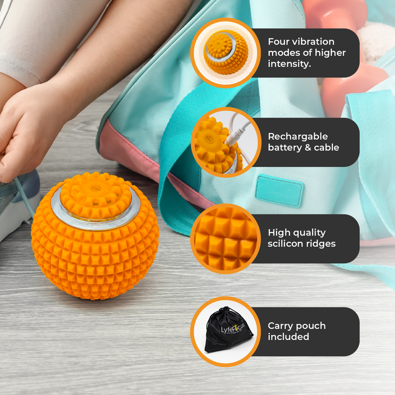LyfeFocus Vibrating Massage Ball (Orange)