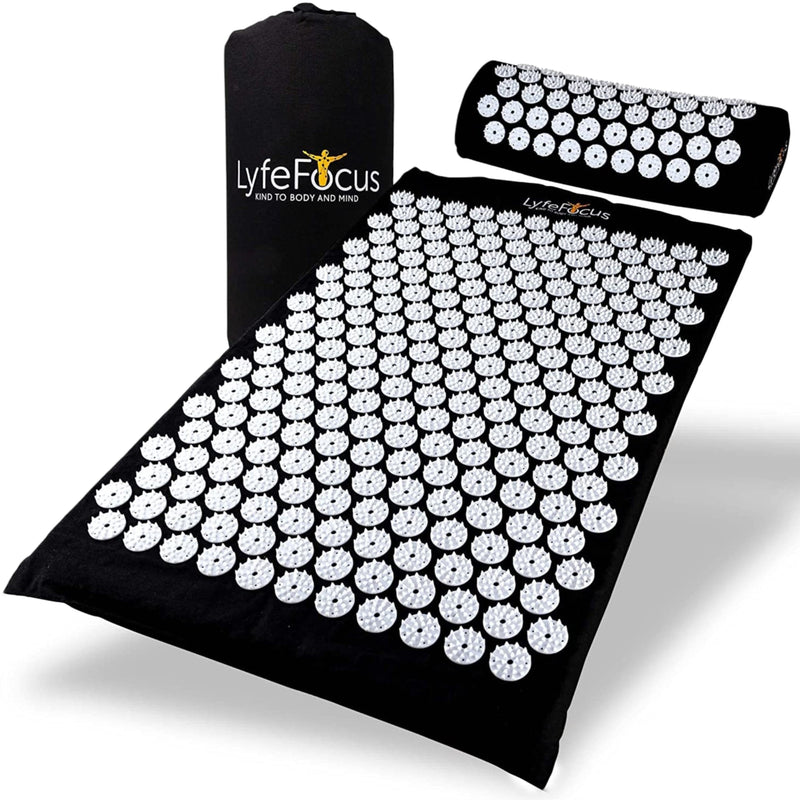 LyfeFocus Acupressure Mat & Pillow (White)