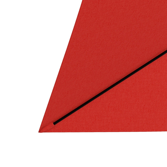 Outsunny 2 x 3(m) Garden Parasol Rectangular Market Umbrella w/ Wine Red