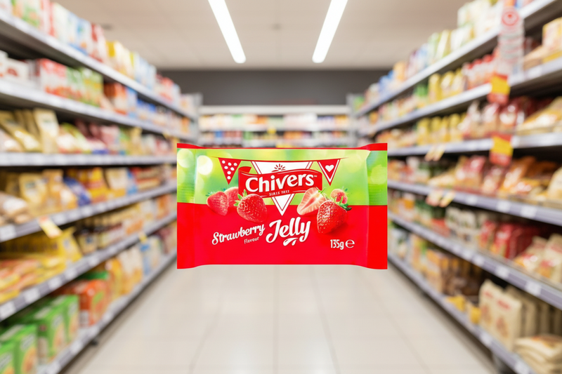 12 x Chivers Strawberry Flavour Jelly 135G