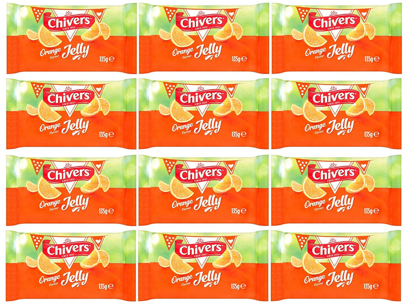 12 x Chivers Orange Flavour Jelly 135G
