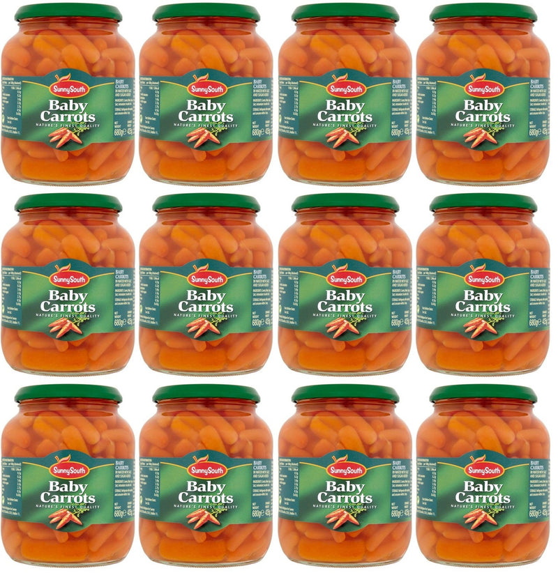12 x Sunny South Baby Carrots 340G