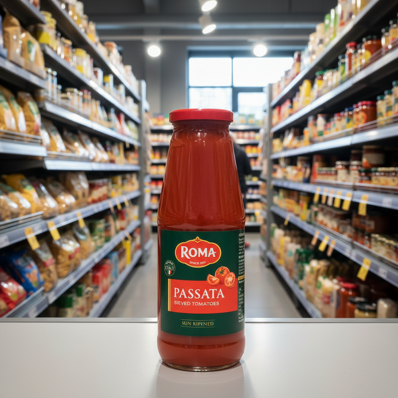 12 x Roma Passata Sieved Tomatoes 680G