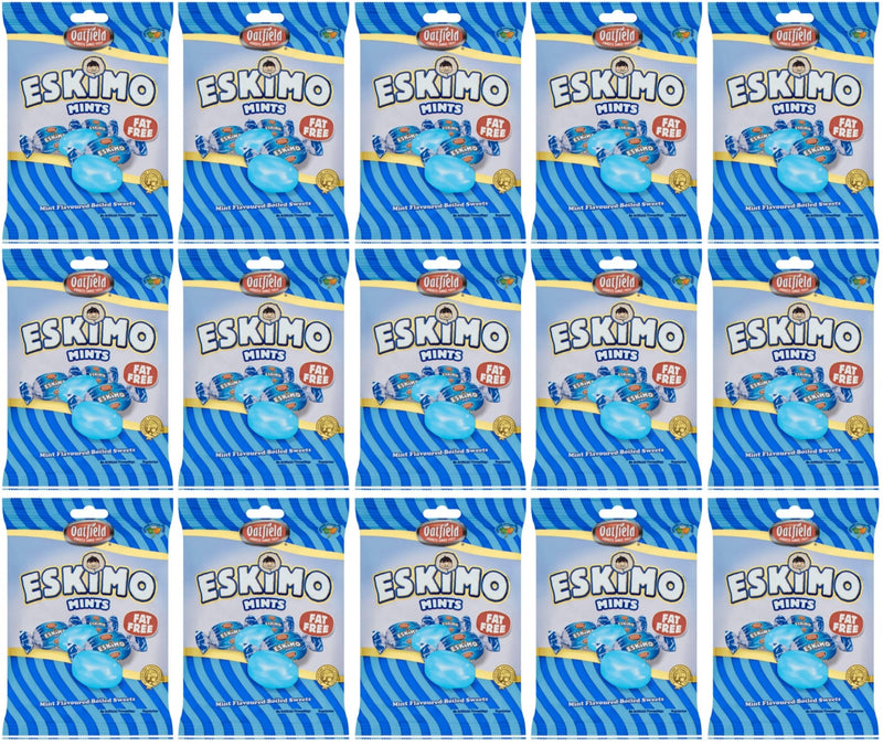15 x Oatfield Eskimo Mint Flavoured Boiled Sweets 150G