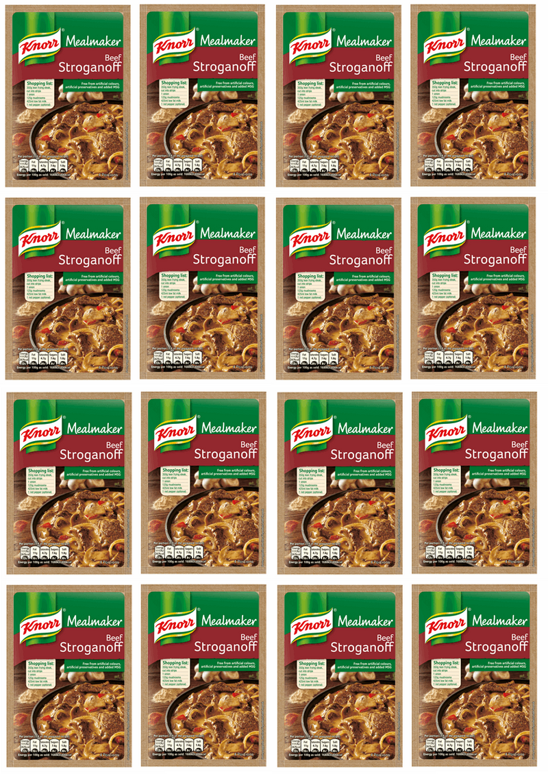 16 x Knorr Mealmaker Beef Stroganoff 50G