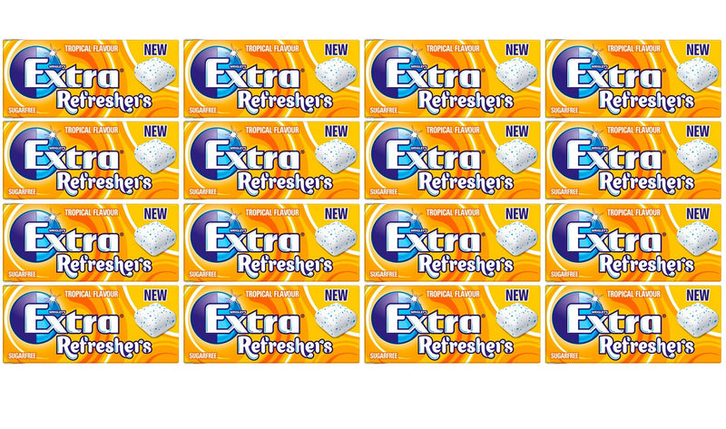 16 x Wrigley's Extra Refreshers Tropical  7Pc