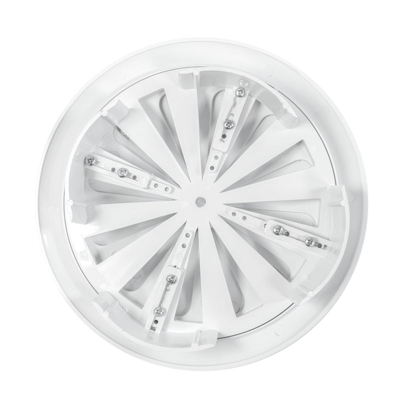 Adjustable Louvre Vent Round 80mm-160mm White