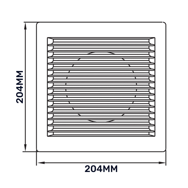 Louvre Vent White DL/150 RW LUX With Fly Mesh