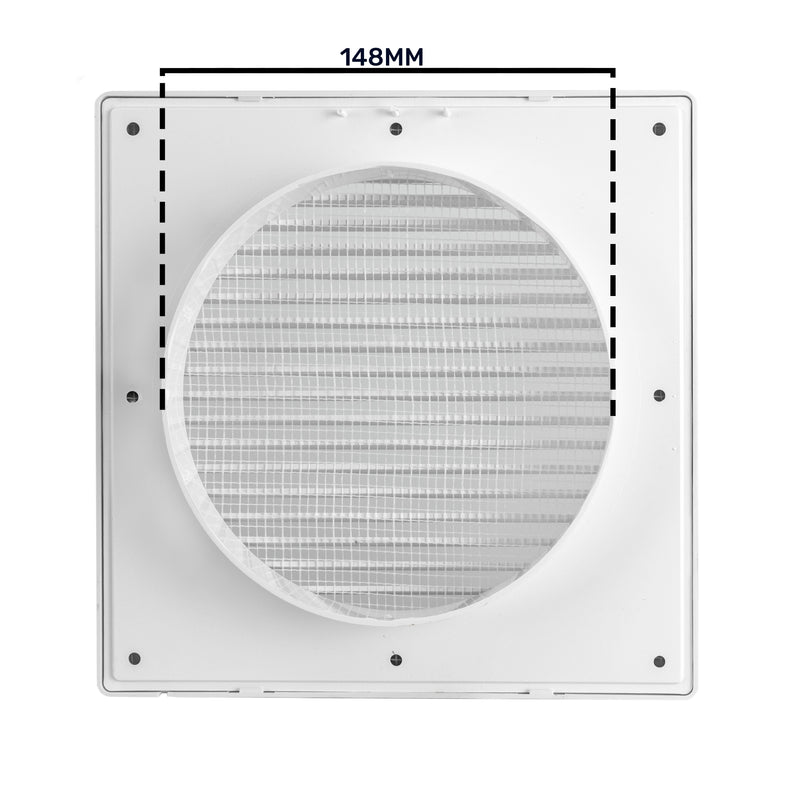 Louvre Vent White DL/150 RW LUX With Fly Mesh