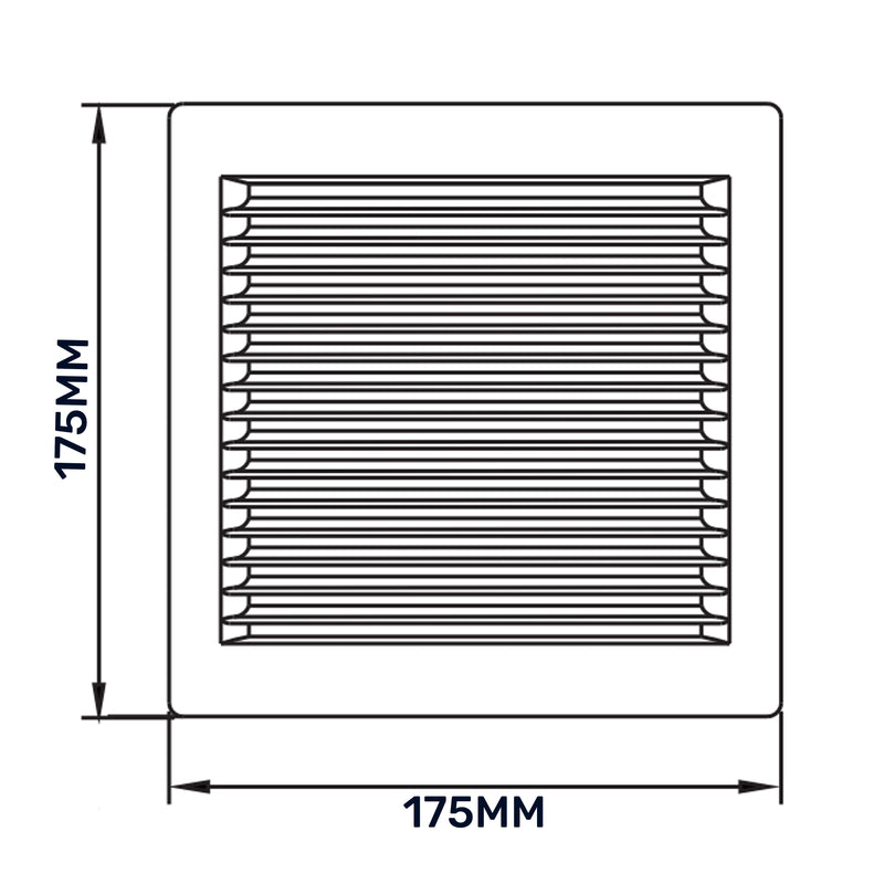 Louvre Vent White DL/135 RW LUX With Fly Mesh