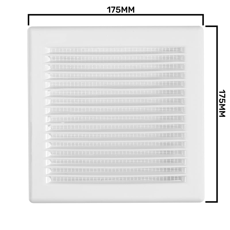 Louvre Vent White DL/135 RW LUX With Fly Mesh