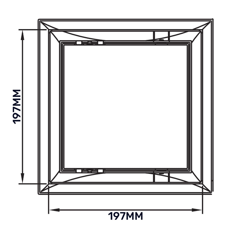 Access Panel Door PP, White 200mm x 200mm