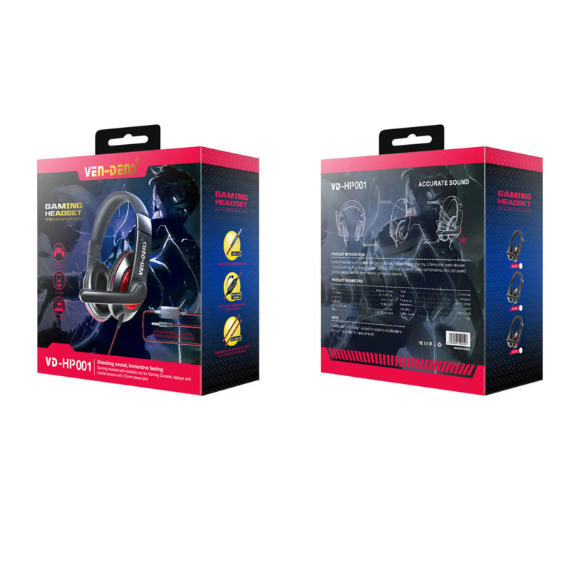 Gaming Headset with Wired Noise-Cancelling Mic