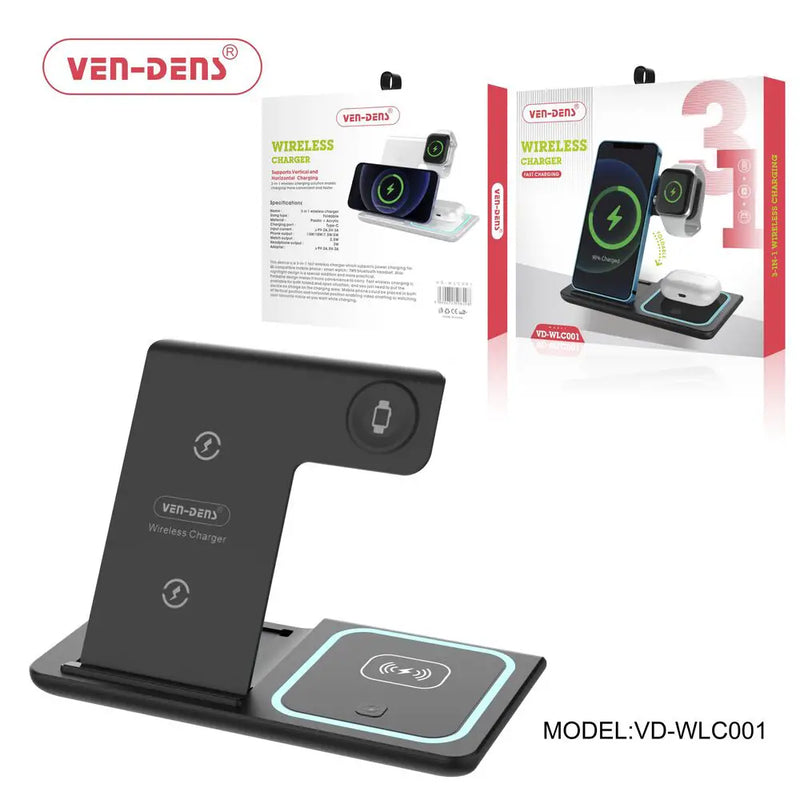 3-in-1 Wireless Charging Station – Fast, Efficient & Multi-Device Compatible