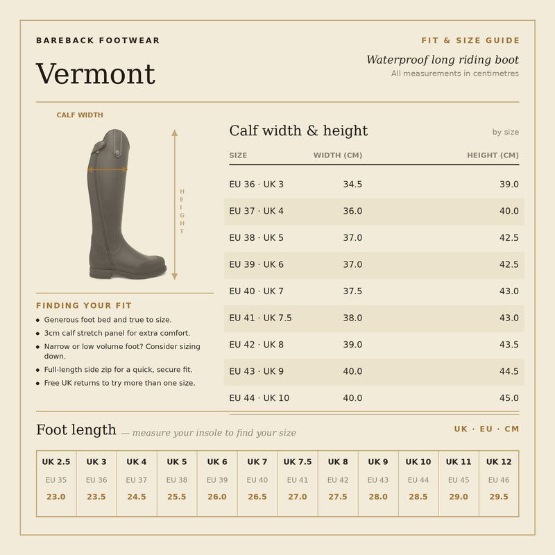 Vermont Storm Waterproof Long Riding Boots - Black