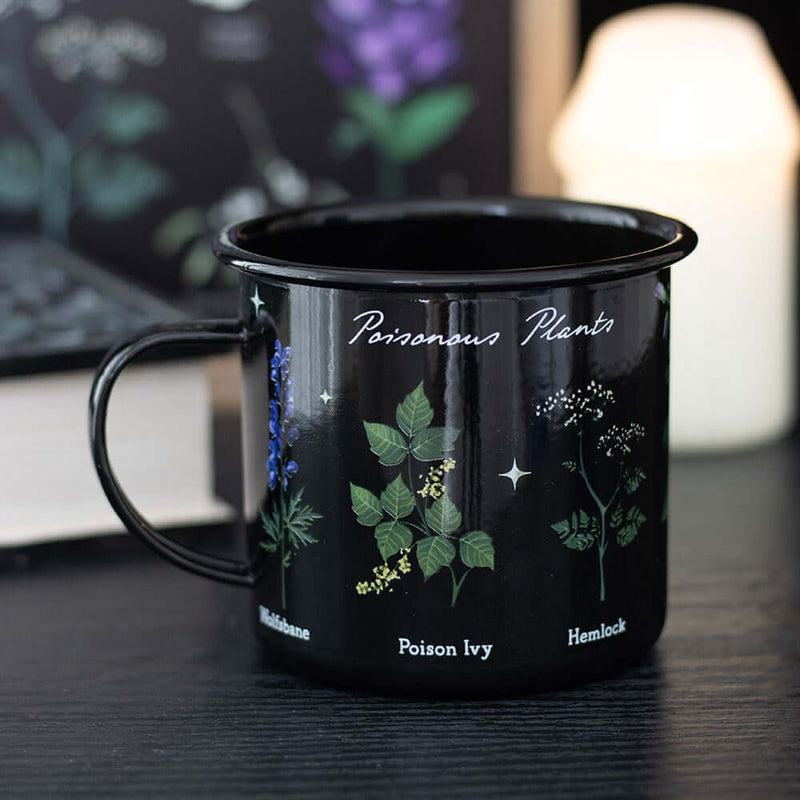 Gothic Gifts Poisonous Plants Enamel Mug
