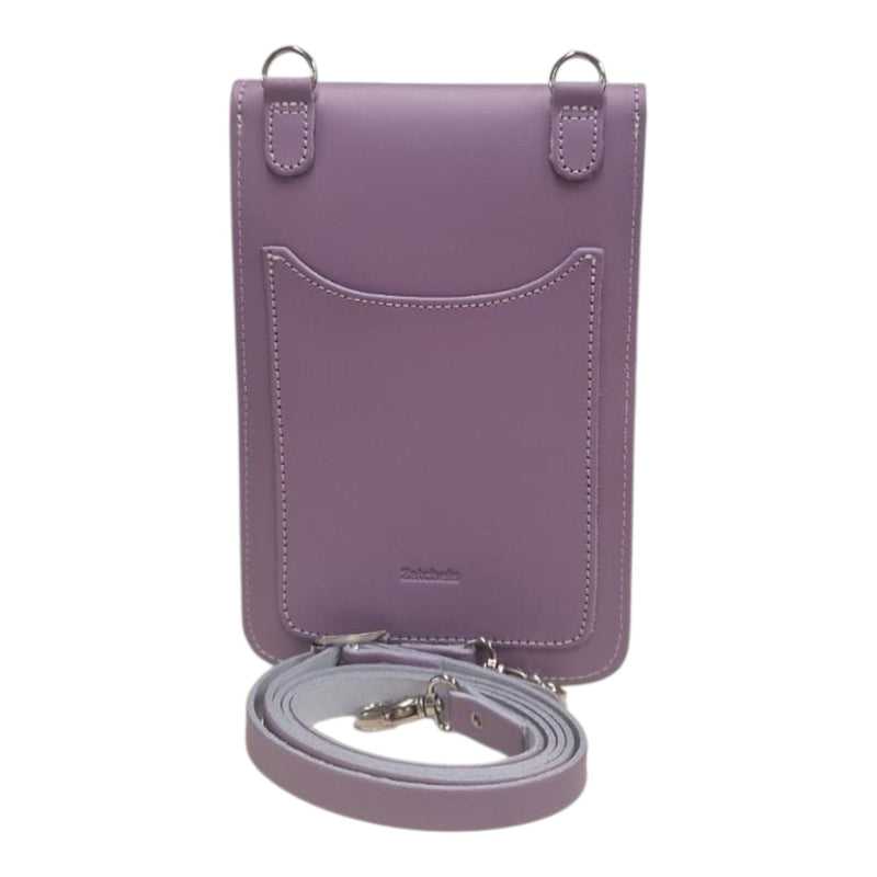 Handmade Leather Mobile Phone Pouch Plus - Pastel Violet