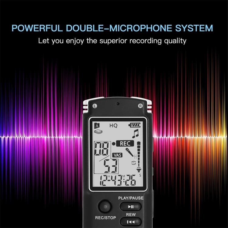 T60 Monochrome Screen HD Noise Reduction Digital Voice Recorder, 16G, Support MP3 / WAV Format, 16G