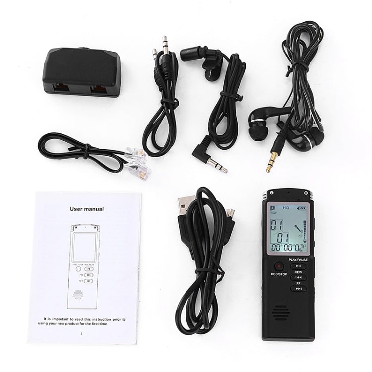 T60 Monochrome Screen HD Noise Reduction Digital Voice Recorder, 32G, Support MP3 / WAV Format, 32G