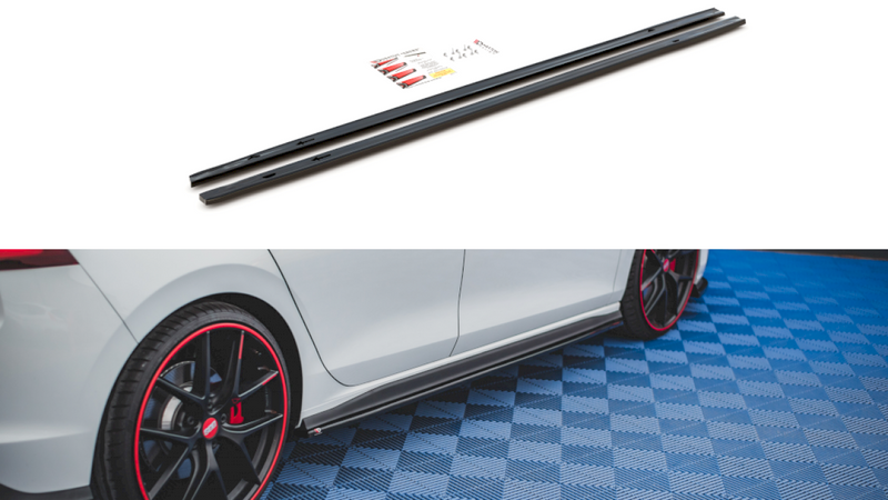 Maxton Design - SIDE SKIRTS DIFFUSERS V.1 VOLKSWAGEN GOLF GTI / GTE / GTI CLUBSPORT / R-LINE MK8
