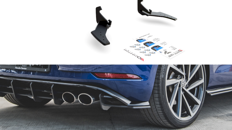 Maxton Design - STREET PRO REAR SIDE SPLITTERS VW GOLF 7 R FACELIFT (2017-2020)