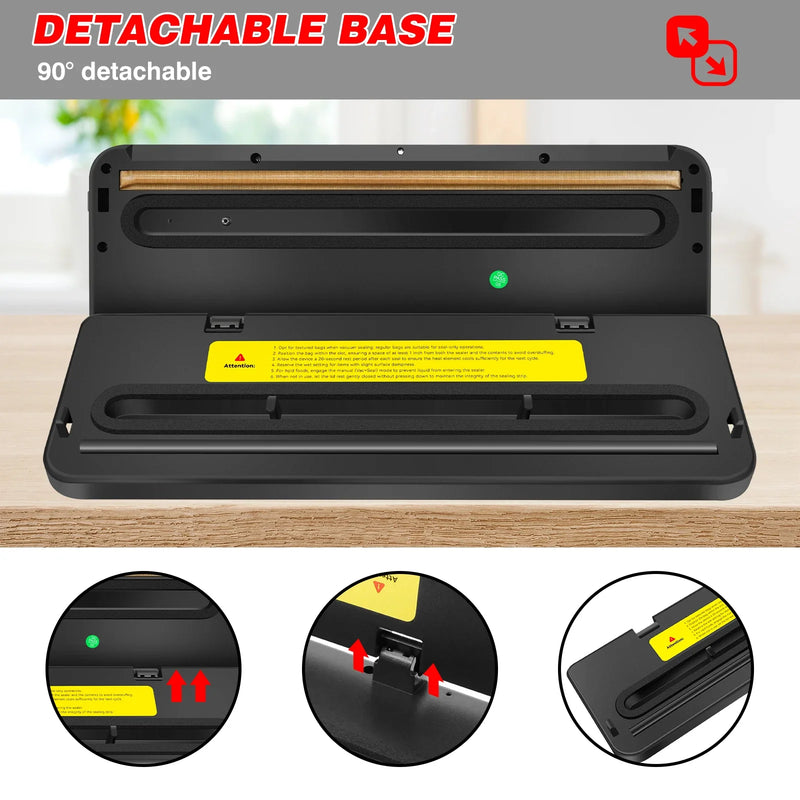 Automatic Food Vacuum Sealer Machine, 5-Mode Vacuum Sealing with Built-In Cutter & 10 Sealing Bags