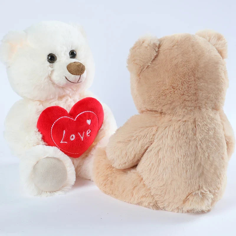 30cm Valentine’s Day Plush Toy, Cute Love Dog & Bear Soft Stuffed Animal Gift Teddy