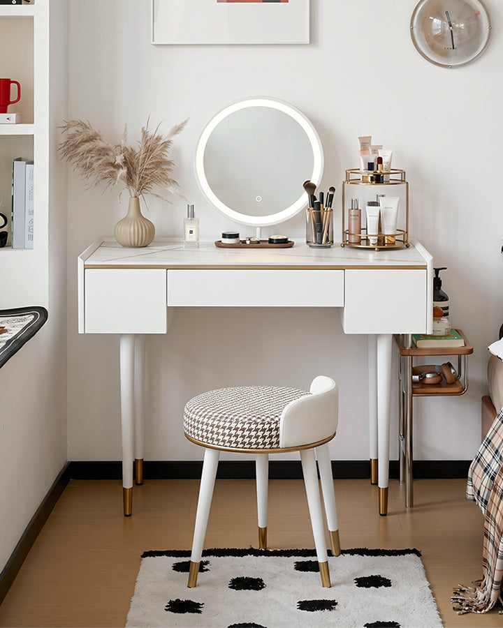 Vanity Dressing Table With LED Mirror, Clearance, Blcak