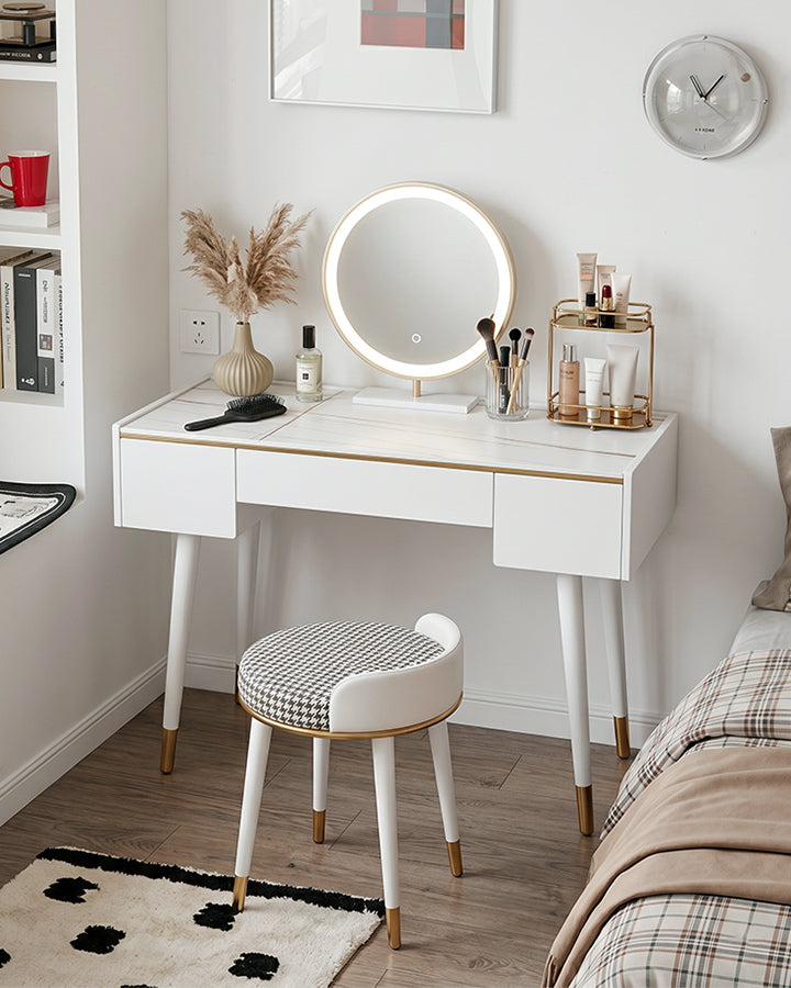 Vanity Dressing Table With LED Mirror, Clearance, Blcak