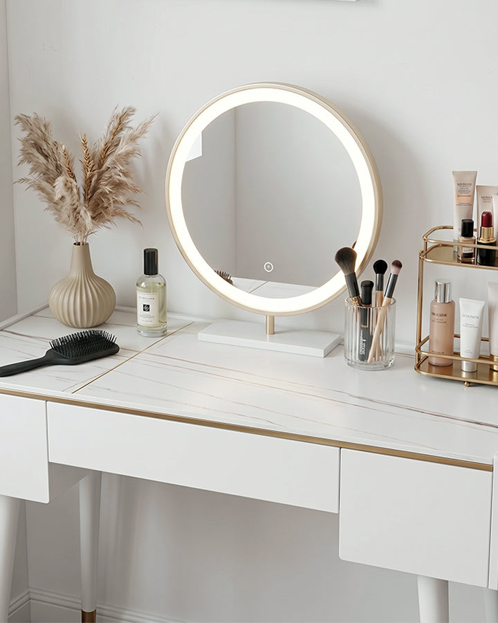 Vanity Dressing Table With LED Mirror, Clearance, Blcak