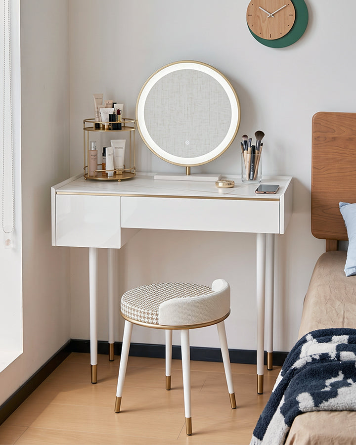 Vanity Dressing Table With LED Mirror, Clearance, Blcak